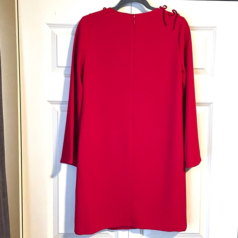 New CeCe Long Sleeves Women's Mini Dress Casual Party Office Red Size 4 ⚡️ - Picture 3 of 13
